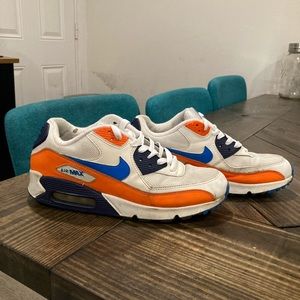 COPY - Nike Air Max 90 White, Photo Blue Total Orange
